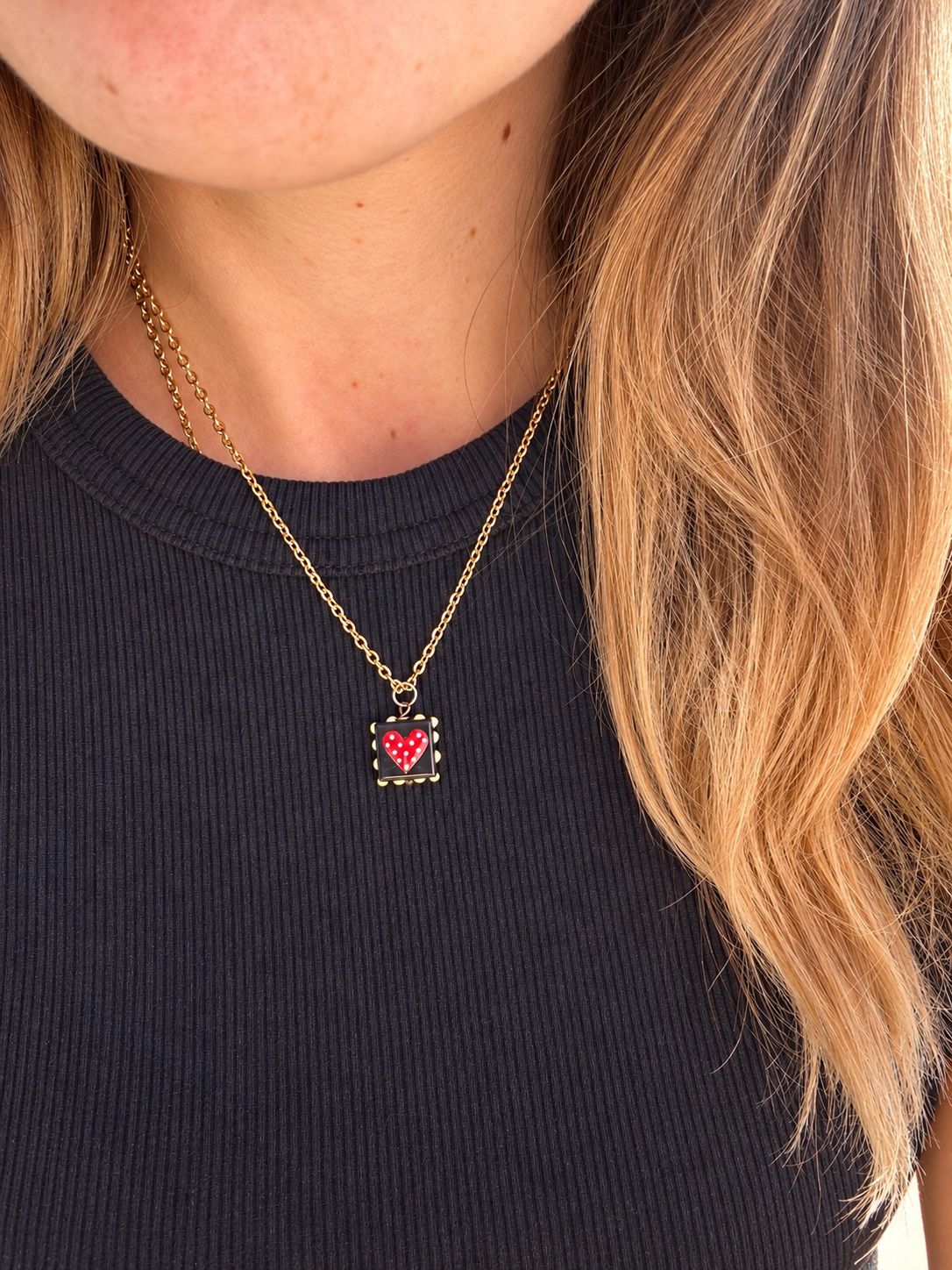 Collana · Cuore rosso