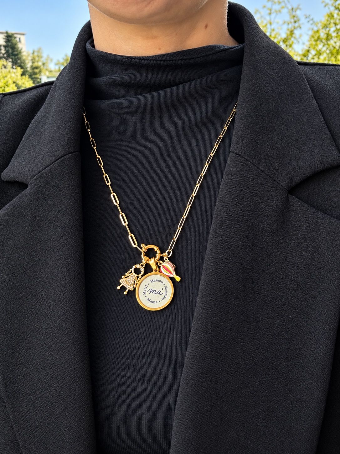 Mamma · Bimba e mongolfiera